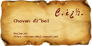 Chovan Ábel névjegykártya